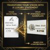 Personalized Arabic Nameplate With Golden Letters Design Personalized Arabic Nameplate With Golden Letters Design