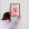 Personalized Heart Shape Birthday Frame With Photo Print