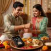 Personalized Rakhi Gift Set For Brother With Roli Chawal