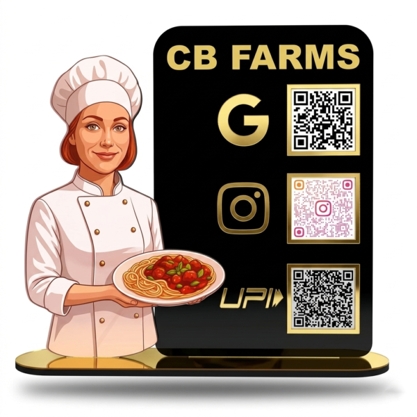Personalized Restaurant QR Code Display Stand