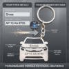 Personalized Vehicle Number Plate Keychain With Custom Text