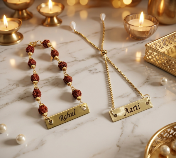 Bhaiya Bhabhi Rakhi Combo With Personalized Names
