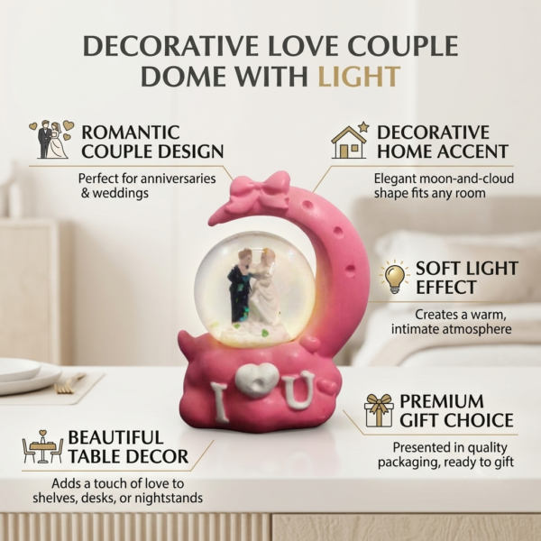 Couple Dome Showpiece with Light