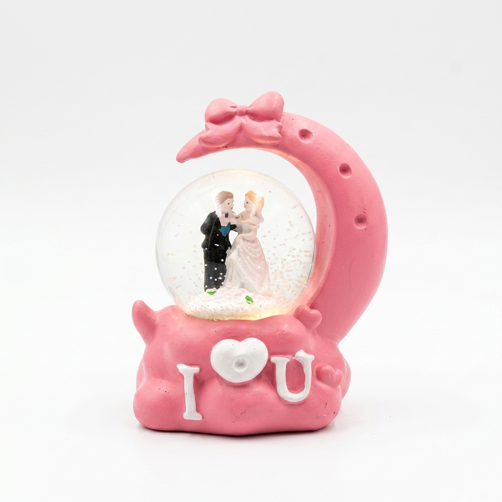 Decorative Love Couple Dome with Light – Romantic Home Décor Showpiece for Living Room, Bedroom & Anniversary Gift