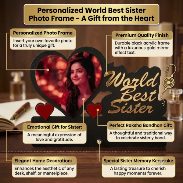 World Best Sister Personalized Photo Frame