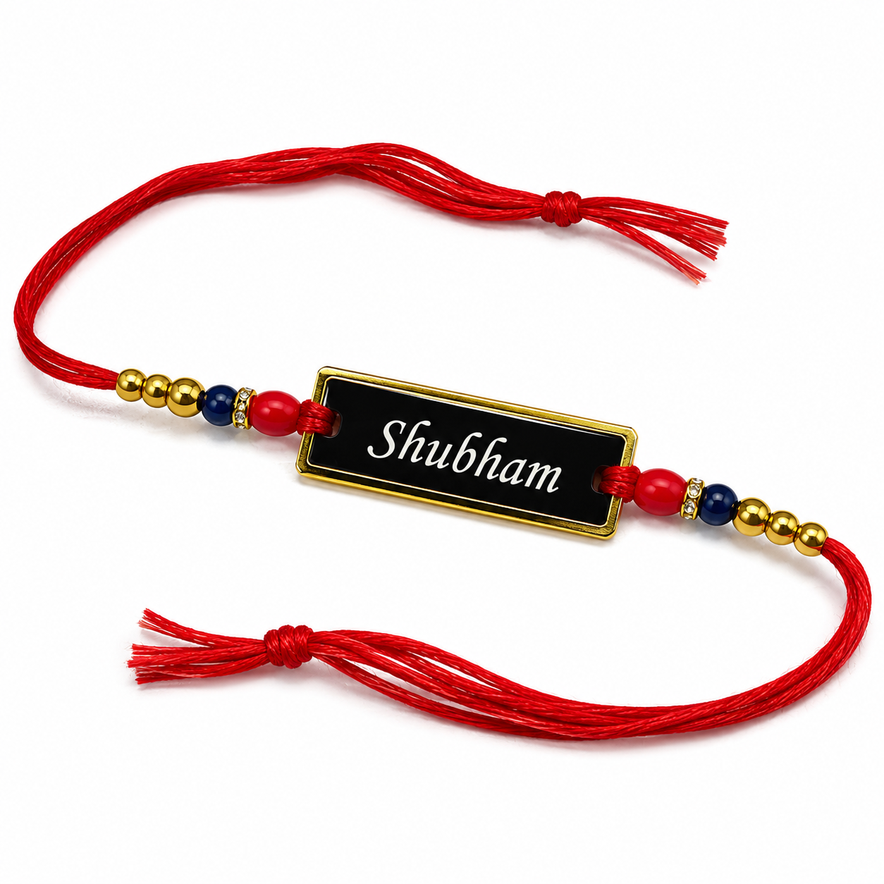 Customized Acrylic Rakhi with Name – Personalized Glossy Laser Engraved Rakhi for Brother | Premium Raksha Bandhan Gift