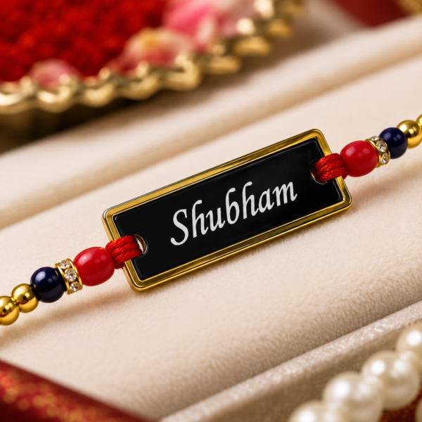 Customized Acrylic Rakhi With Name For Brothe