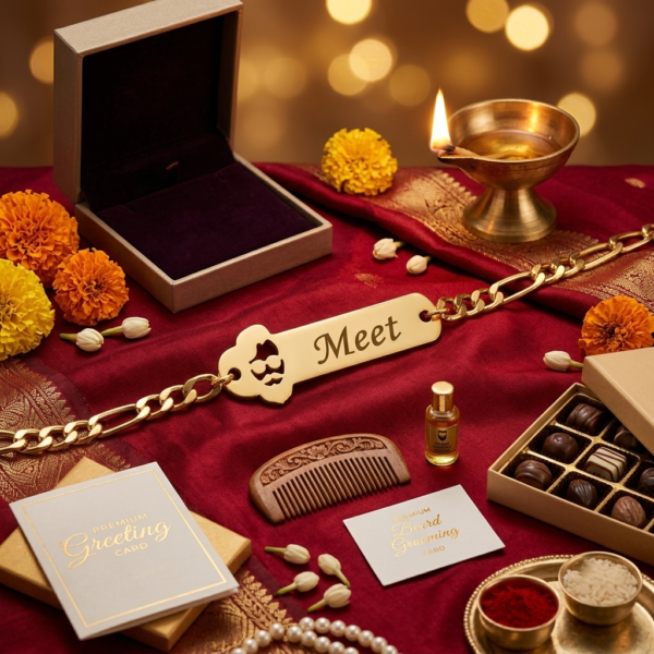 Customized Beard Rakhi With Name For Brother