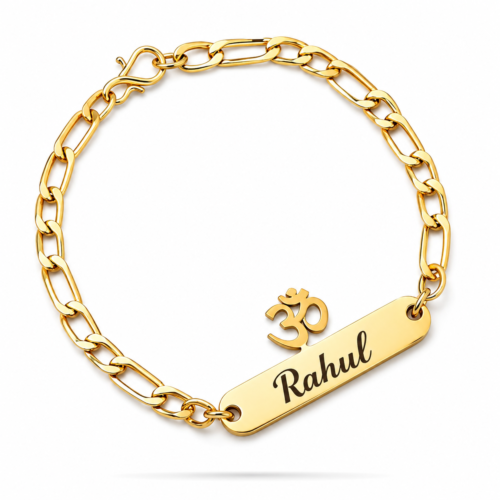 Customized Om Rakhi With Name For Brother