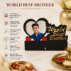 World Best Brother Personalized Photo Frame With Heart Slot