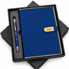 Premium Customized Blue Diary & Metal Pen Gift Set with Gift Box | Personalized Name Notebook for Corporate Gifting, Office & Professionals