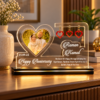 Personalized Acrylic Couple Photo Frame with LED Light Base – Custom Anniversary Gift for Husband & Wife, 6 × 8 Inch