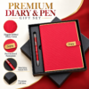 Premium Customized Red Diary & Metal Pen Gift Set with Gift Box | Personalized Name Notebook for Corporate Gifting, Office & Professionals
