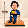 442f7792-005c-496e-a668-6a17f89c9f09 Personalized Tea Lover Caricature from Photo – 6 Inch Custom Chai Lover Figurine with I Love Tea Mug