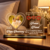 Personalized Acrylic Couple Photo Frame with LED Light Base – Custom Anniversary Gift for Husband & Wife, 6 × 8 Inch