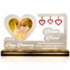 Personalized Acrylic Couple Photo Frame with LED Light Base – Custom Anniversary Gift for Husband & Wife, 6 × 8 Inch