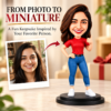 61cbc3d6-fbb7-4563-8871-409b7c4ba8bc Personalized Caricature Doll from Photo – 6 Inch Custom Miniature Girl Figurine in Red T-Shirt and Blue Jeans