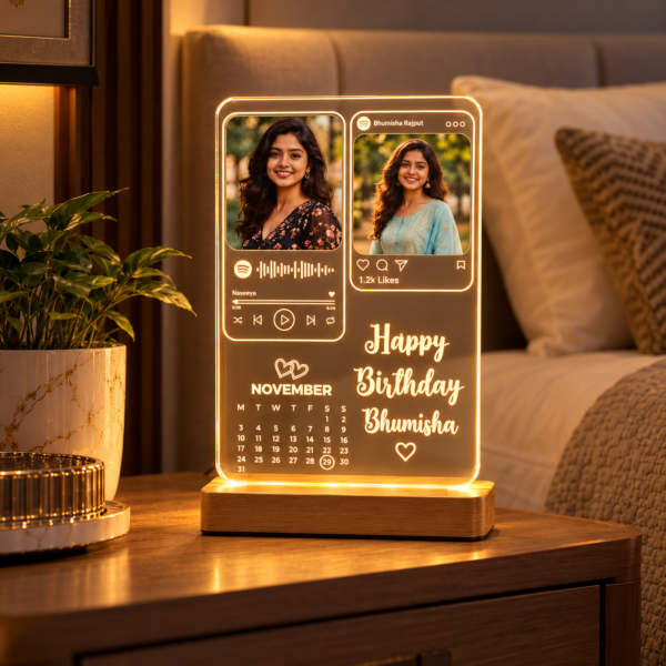 6e68bc17-3ed3-40af-8ad1-69d0b46e7a83 Personalized LED Acrylic Photo Lamp with Birthday Calendar – Custom Name and Dual Photo Music Player Night Light
