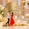 Elegant Golden Wedding Keepsake Plaque-3 Personalized Acrylic Wedding Photo Plaque with Custom Names & Date | Premium Couple Photo Keepsake for Wedding, Anniversary & Engagement Gifts