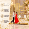 Elegant Personalized Wedding Plaque Display-2 Personalized Acrylic Wedding Photo Plaque with Custom Names & Date | Premium Couple Photo Keepsake for Wedding, Anniversary & Engagement Gifts