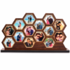 Wooden Hexagon Photo Frame Collage for Wall or Tabletop | Multi Photo Display with Rustic Finish | Personalized Couple & Family Gift