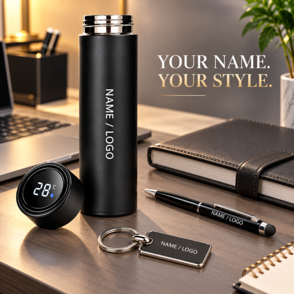 Personalized Black Desk Gift Set Personalized Black Desk Gift Set