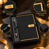 Premium Customized Black Diary & Metal Pen Gift Set with Name Engraving | Personalized Corporate Gift Combo for Employees, Clients & Diwali