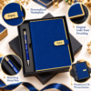 Premium Customized Blue Diary & Metal Pen Gift Set with Gift Box | Personalized Name Notebook for Corporate Gifting, Office & Professionals