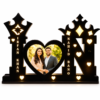 Personalized I Love N LED Photo Frame-1 Customized Couple LED Photo Frame with Heart-Shaped Picture & Names | Personalized Black Wooden Night Lamp for Husband, Wife, Anniversary & Wedding Gift – 12 × 18 Inch