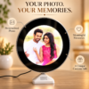 Personalized Memories LED Photo Frame-7 Customized Magic Mirror LED Photo Frame with Personalized Picture | Round Photo Mirror Gift for Wife, Mom & Anniversary