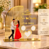Personalized Wedding Keepsake Display-6 Personalized Acrylic Wedding Photo Plaque with Custom Names & Date | Premium Couple Photo Keepsake for Wedding, Anniversary & Engagement Gifts