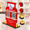 Premium Gas Agency QR Sign Display Customized QR Code Standee for Gas Agency | Gas Cylinder Shape with 2 Custom QR Codes | 5x7 Inch