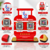 Red Gas Cylinder QR Display Infographic Customized QR Code Standee for Gas Agency | Gas Cylinder Shape with 2 Custom QR Codes | 5x7 Inch