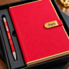 Premium Customized Red Diary & Metal Pen Gift Set with Gift Box | Personalized Name Notebook for Corporate Gifting, Office & Professionals