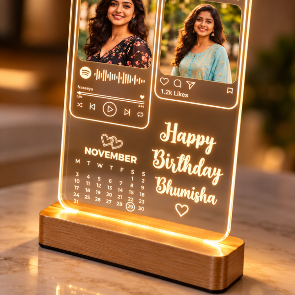 acc0009a-0952-4ddf-8043-6e1ed6ed5196 Personalized LED Acrylic Photo Lamp with Birthday Calendar – Custom Name and Dual Photo Music Player Night Light
