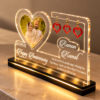 Personalized Acrylic Couple Photo Frame with LED Light Base – Custom Anniversary Gift for Husband & Wife, 6 × 8 Inch