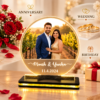 Personalized Couple LED Photo Lamp with Custom Names & Date – 8x8 Inch Acrylic Anniversary Gift