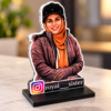 ed284d3d-f935-44a2-9062-40fe08abf554 Personalized Instagram Photo Standee with Custom Name – 4 × 6 Inch Acrylic Tabletop Photo Cutout Gift